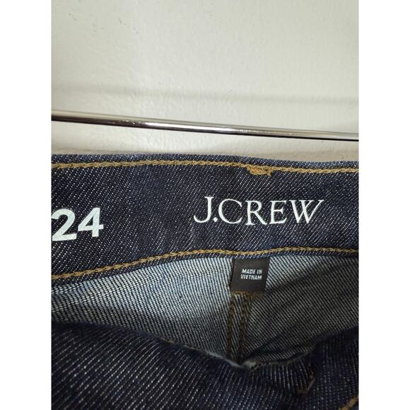 J. Crew High-rise Flare Wide Leg Jean Button fly Dark Wash Stretch Women's 24 - Picture 11 of 13